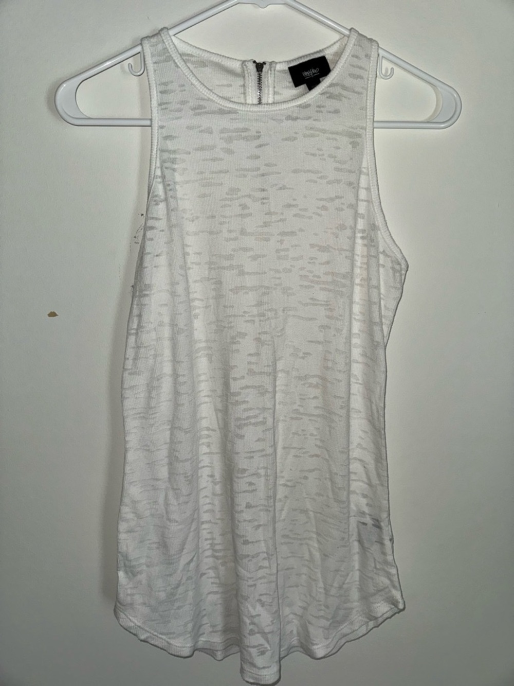 White Sleeveless Tank Top